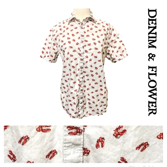 Denim & Flower Other - DENIM & FLOWER Lobster button down shirt